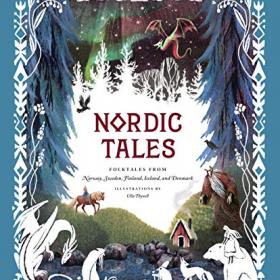 Book cover with title and fantasy graphics featuring dragons, forests, and a rider on horseback.